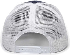 OC Sports OC771 Adjustable Mesh Back Cap - Navy White