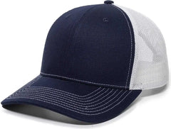 OC Sports OC771 Adjustable Mesh Back Cap - Navy White