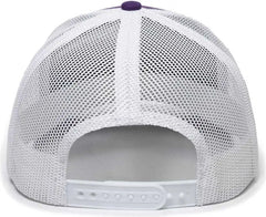 OC Sports OC771 Adjustable Mesh Back Cap - Purple White - Purple White / 6 7/8’’ - 7 1/2’’