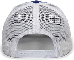 OC Sports OC771 Adjustable Mesh Back Cap - Royal White