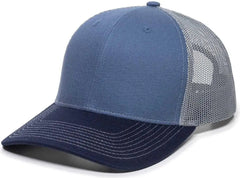OC Sports OC771 Adjustable Mesh Back Cap - Slate Gray Navy - Navy Gray / 6 7/8’’ - 7 1/2’’