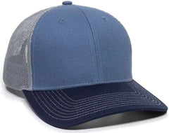 OC Sports OC771 Adjustable Mesh Back Cap - Slate Gray Navy - Navy Gray / 6 7/8’’ - 7 1/2’’