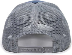OC Sports OC771 Adjustable Mesh Back Cap - Slate Gray Navy - Navy Gray / 6 7/8’’ - 7 1/2’’