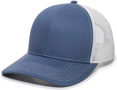 OC Sports OC771 Adjustable Mesh Back Cap - Slate White - Navy White / 6 7/8’’ - 7 1/2’’