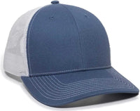 OC Sports OC771 Adjustable Mesh Back Cap - Slate White - Navy White / 6 7/8’’ - 7 1/2’’