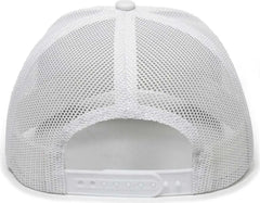 OC Sports OC771 Adjustable Mesh Back Cap - White - White / 6 7/8’’ - 7 1/2’’