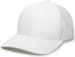 OC Sports OC771 Adjustable Mesh Back Cap - White - White / 6 7/8’’ - 7 1/2’’