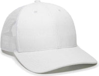 OC Sports OC771 Adjustable Mesh Back Cap - White - White / 6 7/8’’ - 7 1/2’’