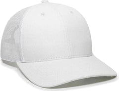 OC Sports OC771 Adjustable Mesh Back Cap - White - White / 6 7/8’’ - 7 1/2’’