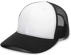 OC Sports OC771 Adjustable Mesh Back Cap - White Black Black - White Black / 6 7/8’’ - 7 1/2’’