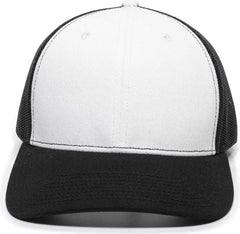 OC Sports OC771 Adjustable Mesh Back Cap - White Black Black - White Black / 6 7/8’’ - 7 1/2’’