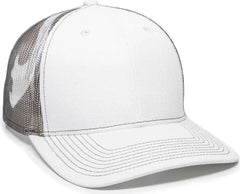 OC Sports OC771 Adjustable Mesh Back Cap - White Gray Generic Camo - White Gray / 6 7/8’’ - 7 1/2’’