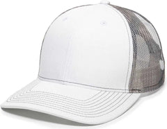 OC Sports OC771 Adjustable Mesh Back Cap - White Gray Generic Camo - White Gray / 6 7/8’’ - 7 1/2’’