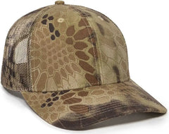 OC Sports OC771CAMO Adjustable Mesh Back Cap - Kryptek Highlander - Kryptek / 6 7/8’’ - 7 1/2’’
