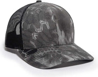 OC Sports OC771CAMO Adjustable Mesh Back Cap - Kryptek Raid Black - Kryptek Raid Black / 6 7/8’’ - 7 1/2’’