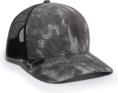 OC Sports OC771CAMO Adjustable Mesh Back Cap - Kryptek Raid Black - Kryptek Raid Black / 6 7/8’’ - 7 1/2’’