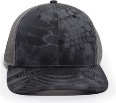 OC Sports OC771CAMO Adjustable Mesh Back Cap - Kryptek Typhon Charcoal - Kryptek Typhon Dark Gray / 6 7/8’’ - 7 1/2’’