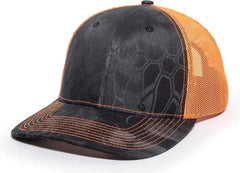 OC Sports OC771CAMO Adjustable Mesh Back Cap - Kryptek Typhon Neon Orange - Kryptek Typhon Orange / 6 7/8’’ - 7 1/2’’
