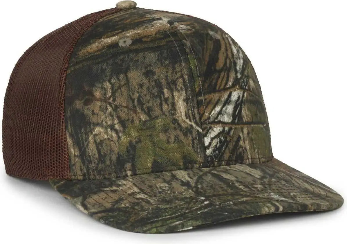 OC Sports OC771CAMO Adjustable Mesh Back Cap - Mossy Oak Country DNA Brown - Mossy Oak Brown / OSFM
