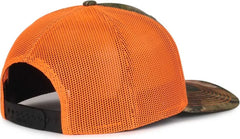 OC Sports OC771CAMO Adjustable Mesh Back Cap - Mossy Oak Country DNA Neon Orange