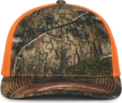 OC Sports OC771CAMO Adjustable Mesh Back Cap - Mossy Oak Country DNA Neon Orange
