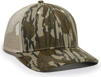 OC Sports OC771CAMO Adjustable Mesh Back Cap - Mossy Oak Original Bottomland Tan - Mossy Oak Original Bottomland Tan