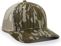 OC Sports OC771CAMO Adjustable Mesh Back Cap - Mossy Oak Original Bottomland Tan - Mossy Oak Original Bottomland Tan