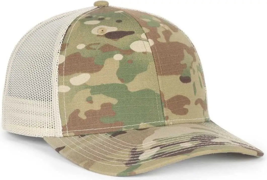 OC Sports OC771CAMO Adjustable Mesh Back Cap - Nyco Multicam Original Khaki - Khaki / OSFM