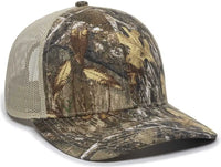 OC Sports OC771CAMO Adjustable Mesh Back Cap - Realtree Edge Tan - Realtree Edge Tan / 6 7/8’’ - 7 1/2’’