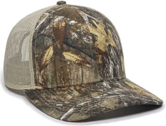 OC Sports OC771CAMO Adjustable Mesh Back Cap - Realtree Edge Tan - Realtree Edge Tan / 6 7/8’’ - 7 1/2’’