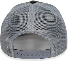 OC Sports OC771P Slight Pre-Curved Sublimated Visor Cap - Black Light Gray Aqua - Black Gray / 6 7/8’’ - 7 1/2’’