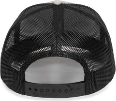 OC Sports OC771P Slight Pre-Curved Sublimated Visor Cap - Light Gray Black Aqua - Gray Black / 6 7/8’’ - 7 1/2’’