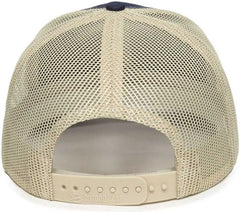 OC Sports OC771P Slight Pre-Curved Sublimated Visor Cap - Navy Khaki Khaki - Navy Khaki / 6 7/8’’ - 7 1/2’’