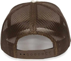 OC Sports OC771P Slight Pre-Curved Sublimated Visor Cap - Stone Brown Gold - Light Gray Brown / 6 7/8’’ - 7 1/2’’