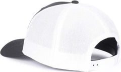 OC Sports OC771PF Slight Pre-Curved Visorr Cap - Black White - Black White / 6 7/8’’ - 7 1/2’’