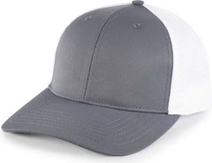 OC Sports OC771PF Slight Pre-Curved Visorr Cap - Charcoal White - Dark Gray White / 6 7/8’’ - 7 1/2’’