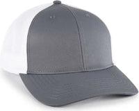 OC Sports OC771PF Slight Pre-Curved Visorr Cap - Charcoal White - Dark Gray White / 6 7/8’’ - 7 1/2’’