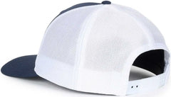 OC Sports OC771PF Slight Pre-Curved Visorr Cap - Navy White - Navy White / 6 7/8’’ - 7 1/2’’