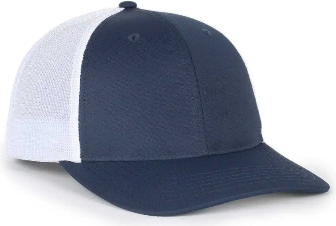 OC Sports OC771PF Slight Pre-Curved Visorr Cap - Navy White - Navy White / 6 7/8’’ - 7 1/2’’