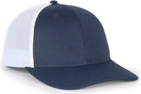 OC Sports OC771PF Slight Pre-Curved Visorr Cap - Navy White - Navy White / 6 7/8’’ - 7 1/2’’