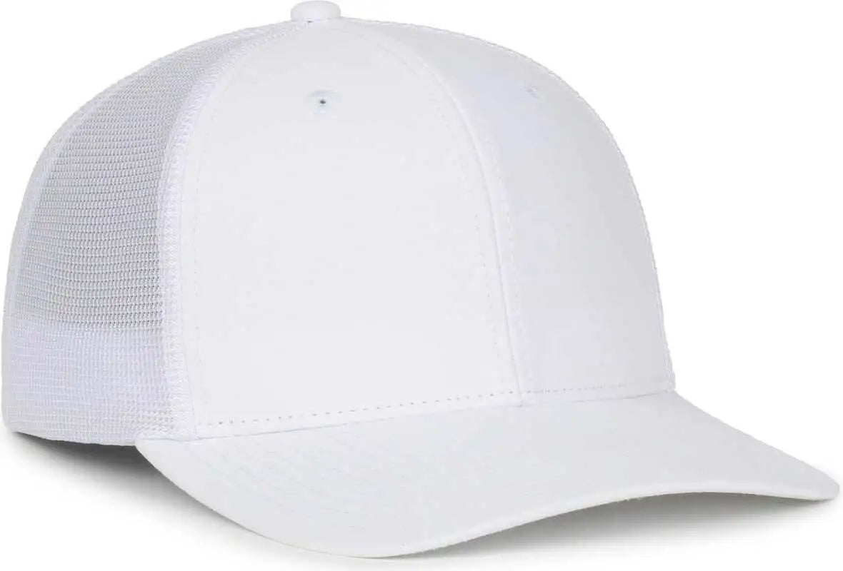 OC Sports OC771PF Slight Pre-Curved Visorr Cap - White White - White / OSFM