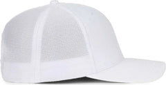 OC Sports OC771PF Slight Pre-Curved Visorr Cap - White White - White / OSFM