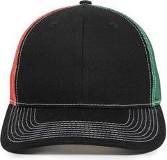 OC Sports OC771PM Mesh Back Mexican Flag Cap Black Mexican Flag Black / 6 7/8’’ 7 1/2’’