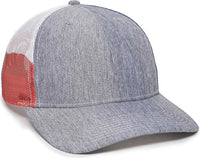 OC Sports OC771PM Mesh Back Texas Flag Cap - LN Heathered Gray TX - Gray / 6 7/8’’ - 7 1/2’’