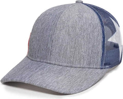 OC Sports OC771PM Mesh Back Texas Flag Cap - LN Heathered Gray TX - Gray / 6 7/8’’ - 7 1/2’’