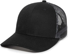OC Sports OC771PM Mesh Back USA Flag Cap - Black Black USA - Black / 6 7/8’’ - 7 1/2’’