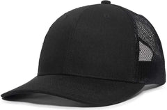 OC Sports OC771V Adjustable Mesh Back Cap - Black Black - Black / 6 7/8’’ - 7 1/2’’
