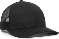 OC Sports OC771V Adjustable Mesh Back Cap - Black Black - Black / 6 7/8’’ - 7 1/2’’