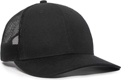 OC Sports OC771V Adjustable Mesh Back Cap - Black Black - Black / 6 7/8’’ - 7 1/2’’
