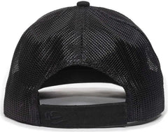 OC Sports OC771V Adjustable Mesh Back Cap - Black Black - Black / 6 7/8’’ - 7 1/2’’